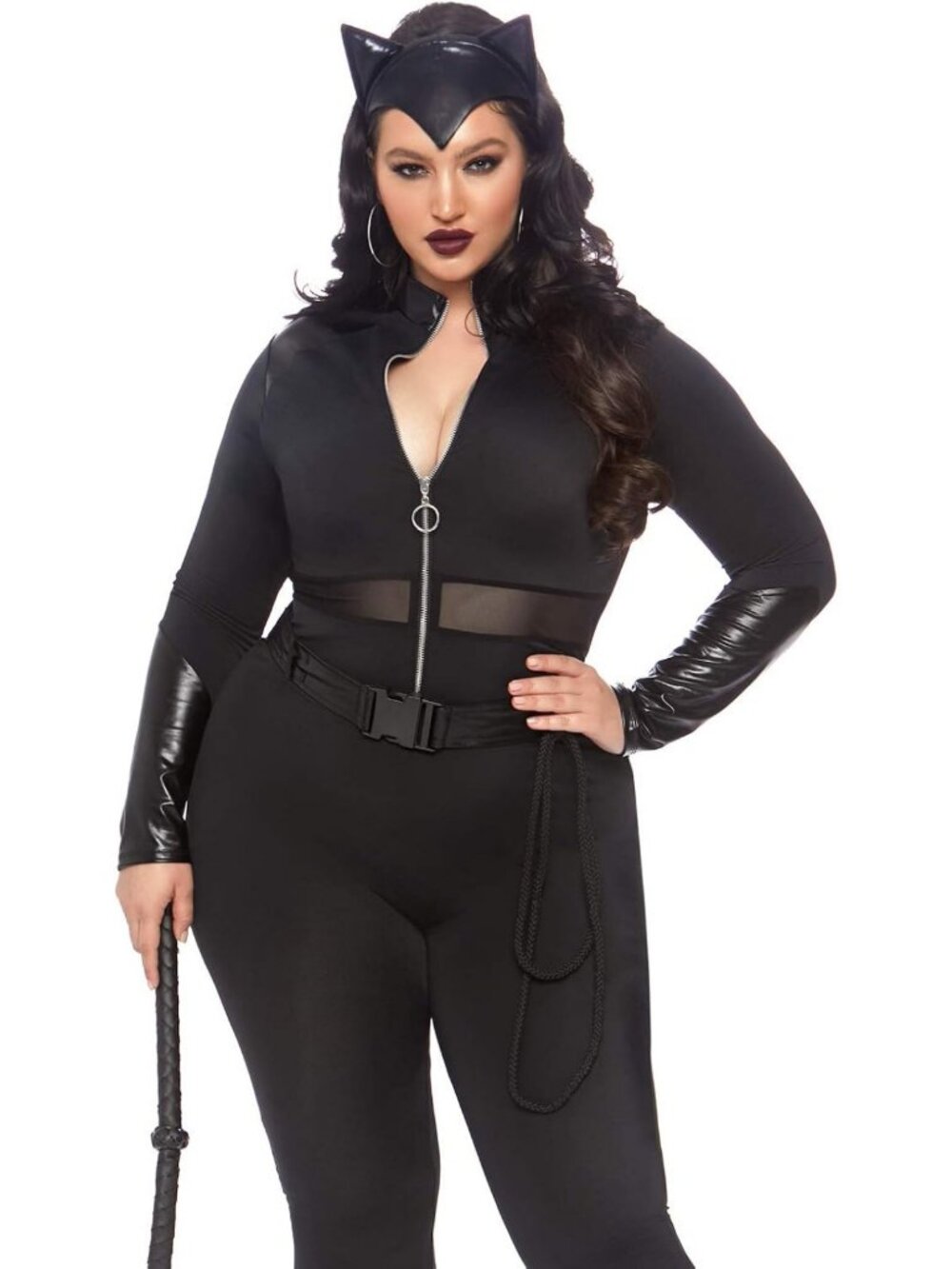 Plus Size 3 Pc Sultry Supervillain Costume for Women - Halloween Party Outfit